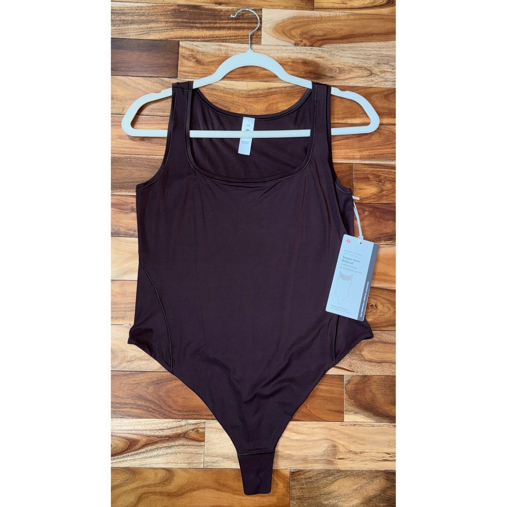 Lululemon Nulu Square-Neck Sleeveless Bodysuit French Press Brown Size L NWT